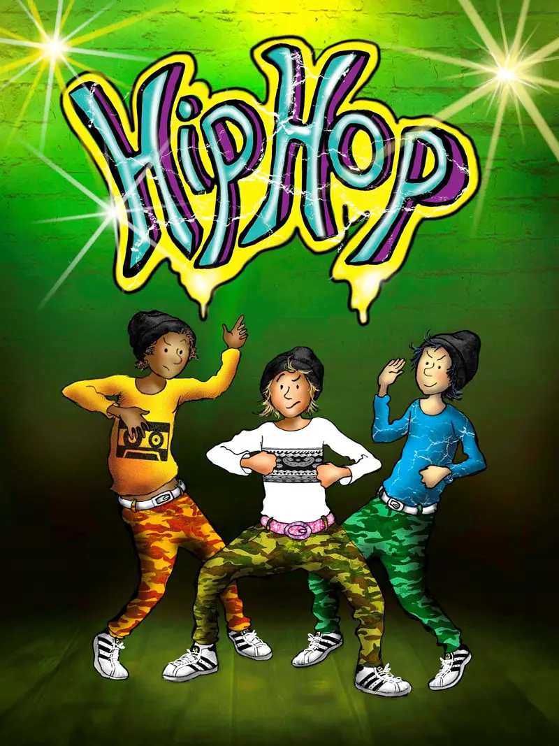 Drie dansers dansen HipHop